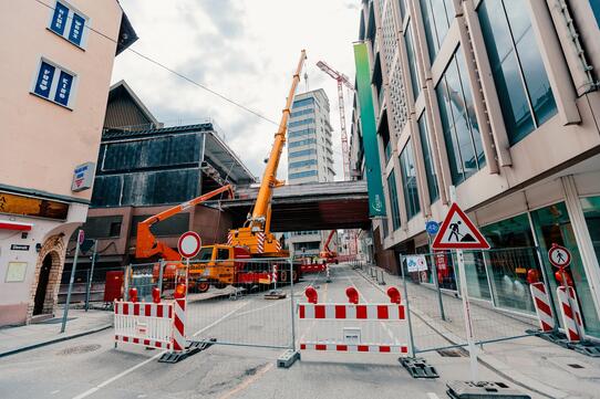 Blick von der Steinstraße Richtung Tagblattturm